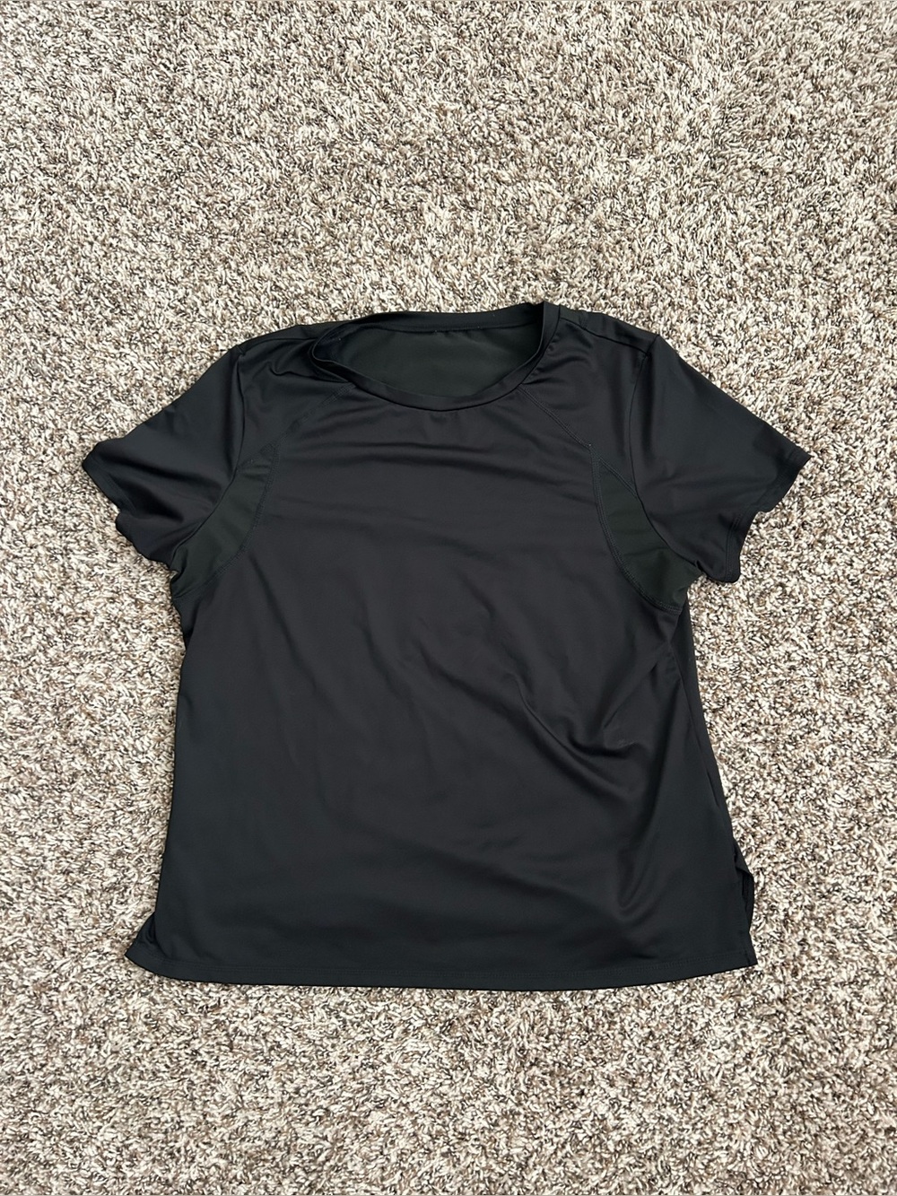 SHEIN Black Short-Sleeve Active Tee